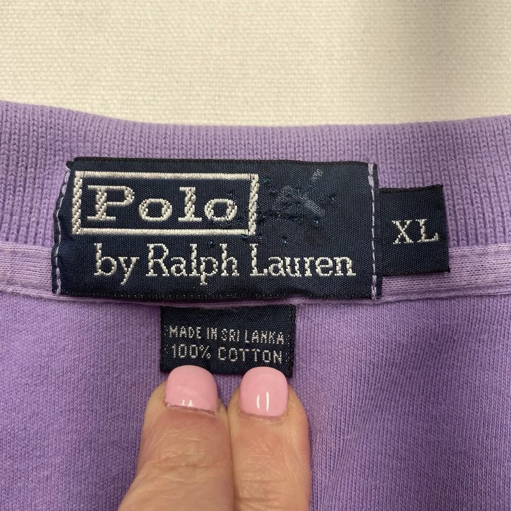 Polo Golf‎ Ralph Lauren Men's Polo Shirt XL Purple Short Sleeve Green Pony